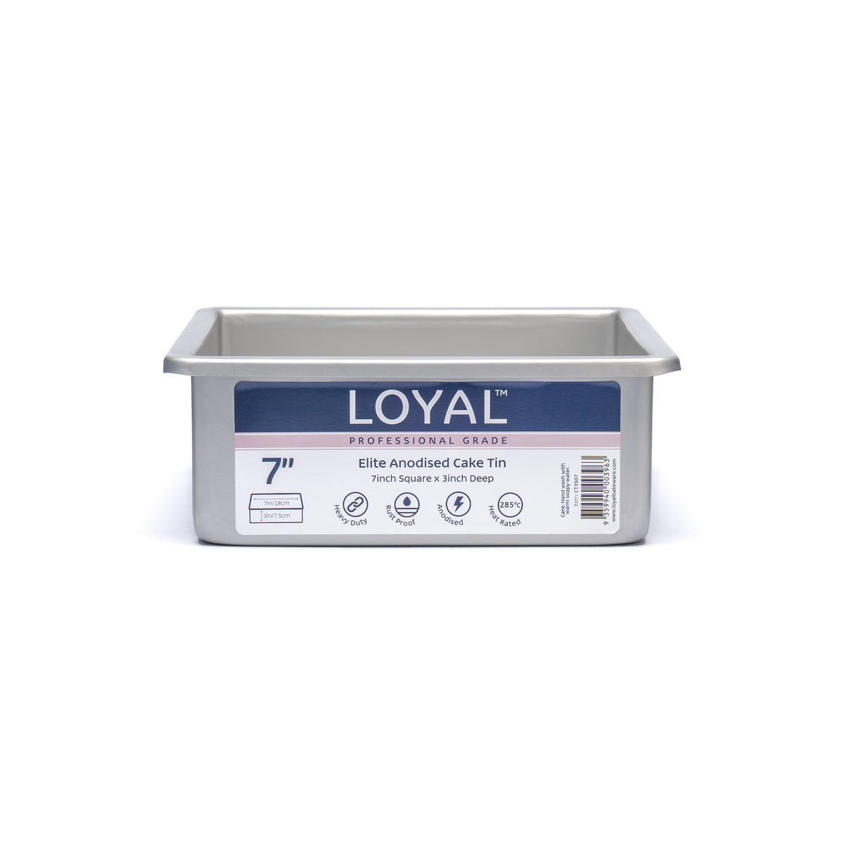 LOYAL Square Cake Tin 7" x 3" (18cm x 7.5cm)
