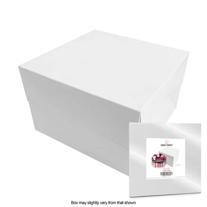 Cake Box 7x7x5in (18cm x 18cm x 13cm high)