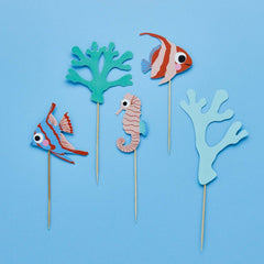 Fish & Coral Cake Topper Set