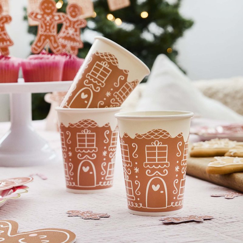 Gingerbread House Cups 8pk
