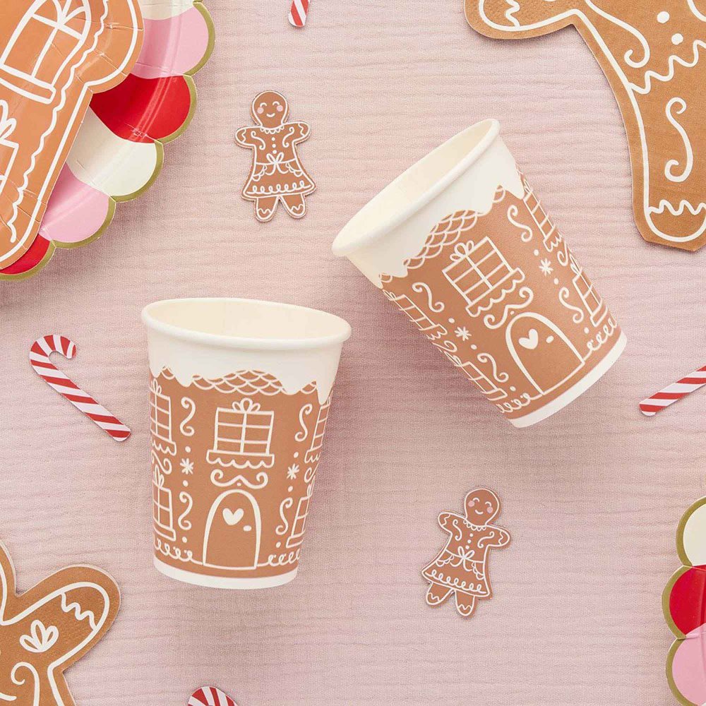Gingerbread House Cups 8pk