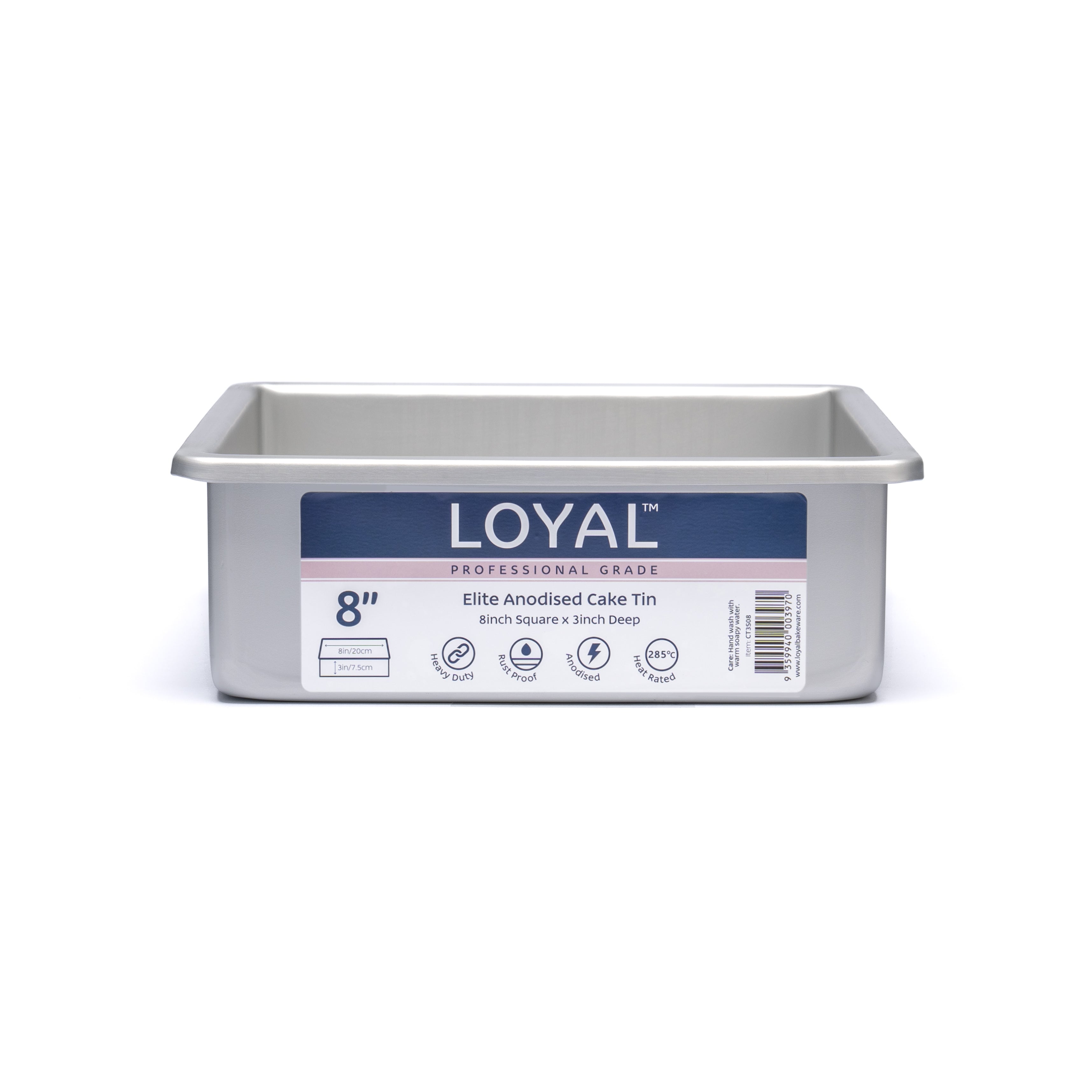 LOYAL Square Cake Tin 8" x 3" (20cm x 7.5cm)