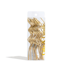 Gold Swirly Cake Candles 16pk