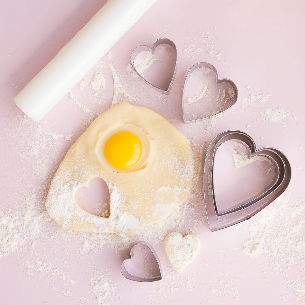6 Piece Heart Shaped Cookie Cutters