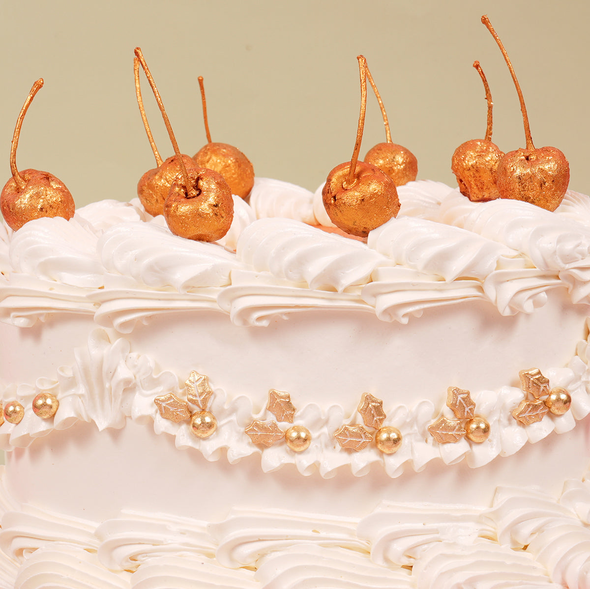 Golden Holly Sprinkle Orb Decorations