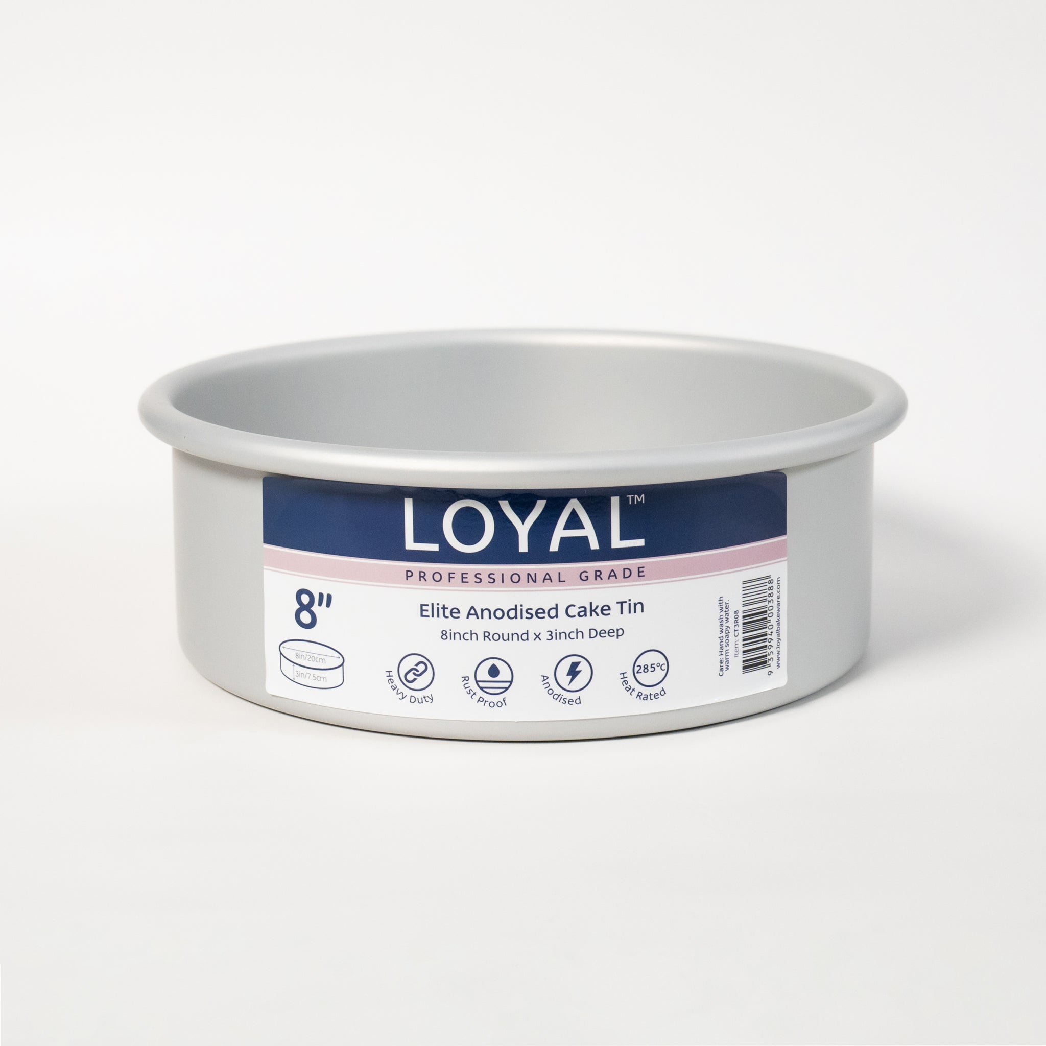 LOYAL Round Cake Tin 8" x 3" (20cm x 7.5cm)