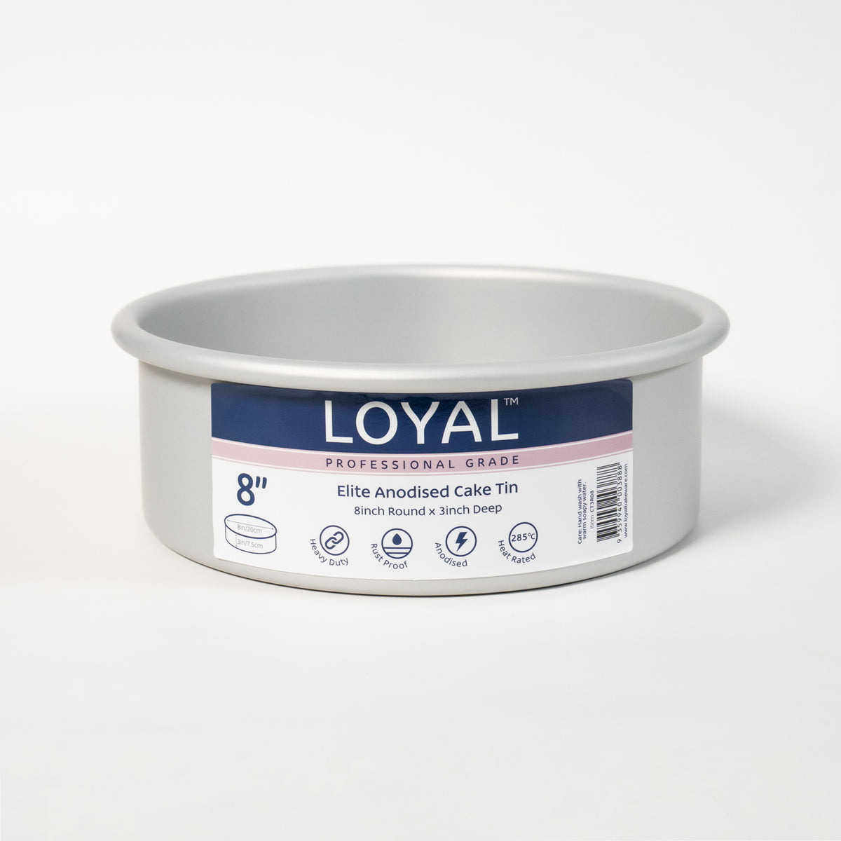 LOYAL Round Cake Tin 8" x 3" (20cm x 7.5cm)
