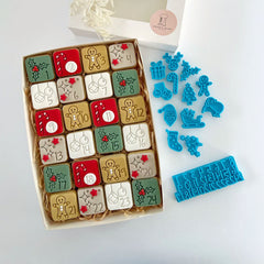 Advent Calendar Cookie Cutter & Fondant Stamp Set