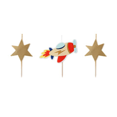 Airplane Birthday Candles 3pk