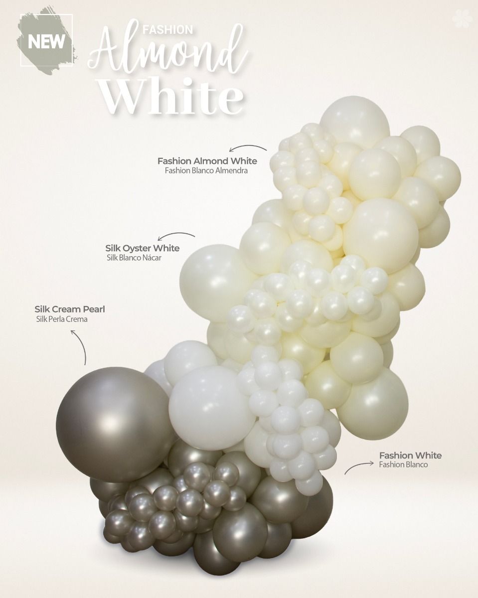 46cm Almond White Balloons