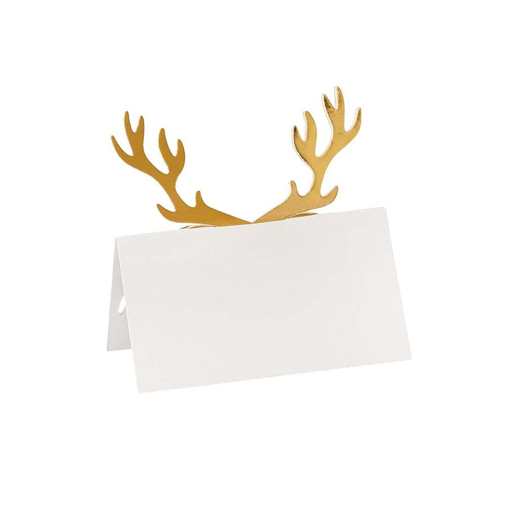 Cosy Christmas Antler Place Cards 10pk