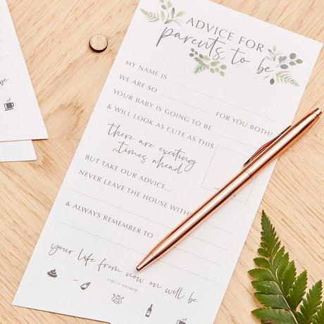 Botanical Baby Shower Advice Cards 10pk