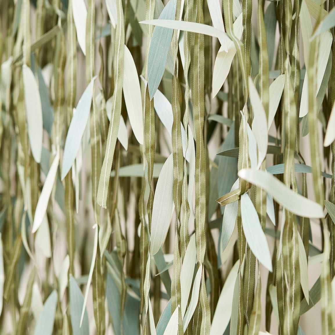 Botanical Leaf Ribbon Backdrop