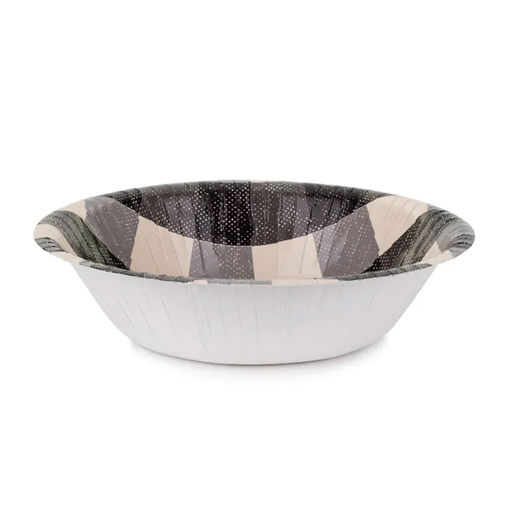 Black Gingham Bowls 6pk