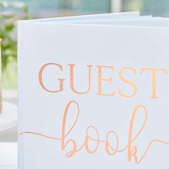 Rose Gold Foil Wedding Guest Book