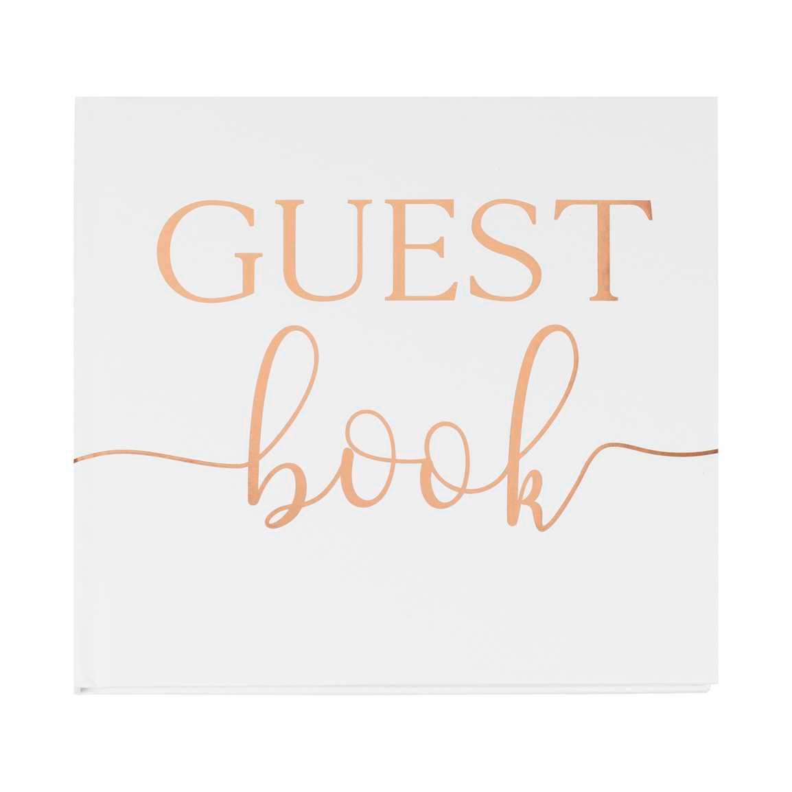 Rose Gold Foil Wedding Guest Book