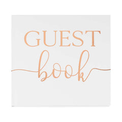 Rose Gold Foil Wedding Guest Book