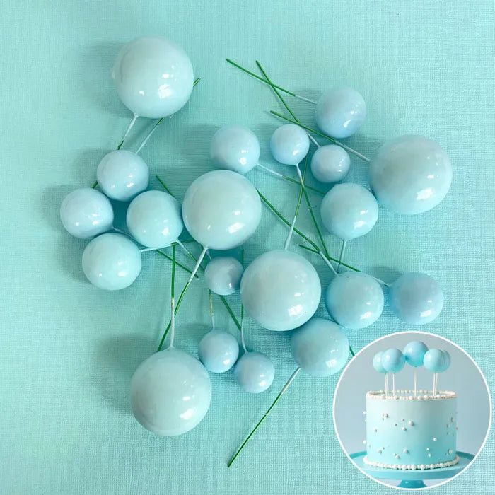 Baby Blue Cake Ball Toppers 20pk