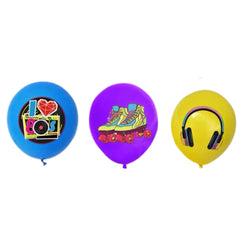 Back to the 80s Balloons 12pk
