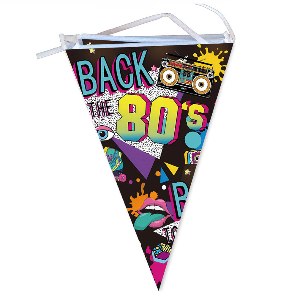 Back to the 80s Pennant Banner