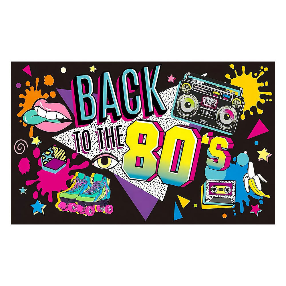 Back to the 80s Poster Backdrop