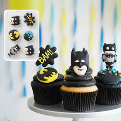 Batman Sugar Icing Decorations 6pk