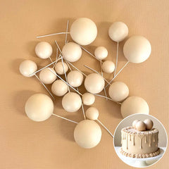 Cream Cake Ball Toppers 20pk