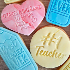 Best Teacher Ever Cookie Cutter & Fondant Stamp