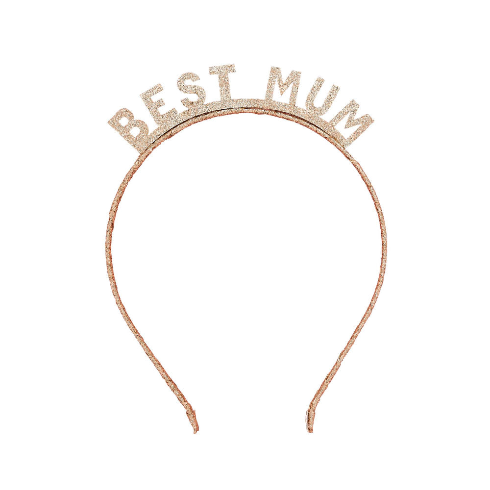 Gold Best Mum Glitter Headband