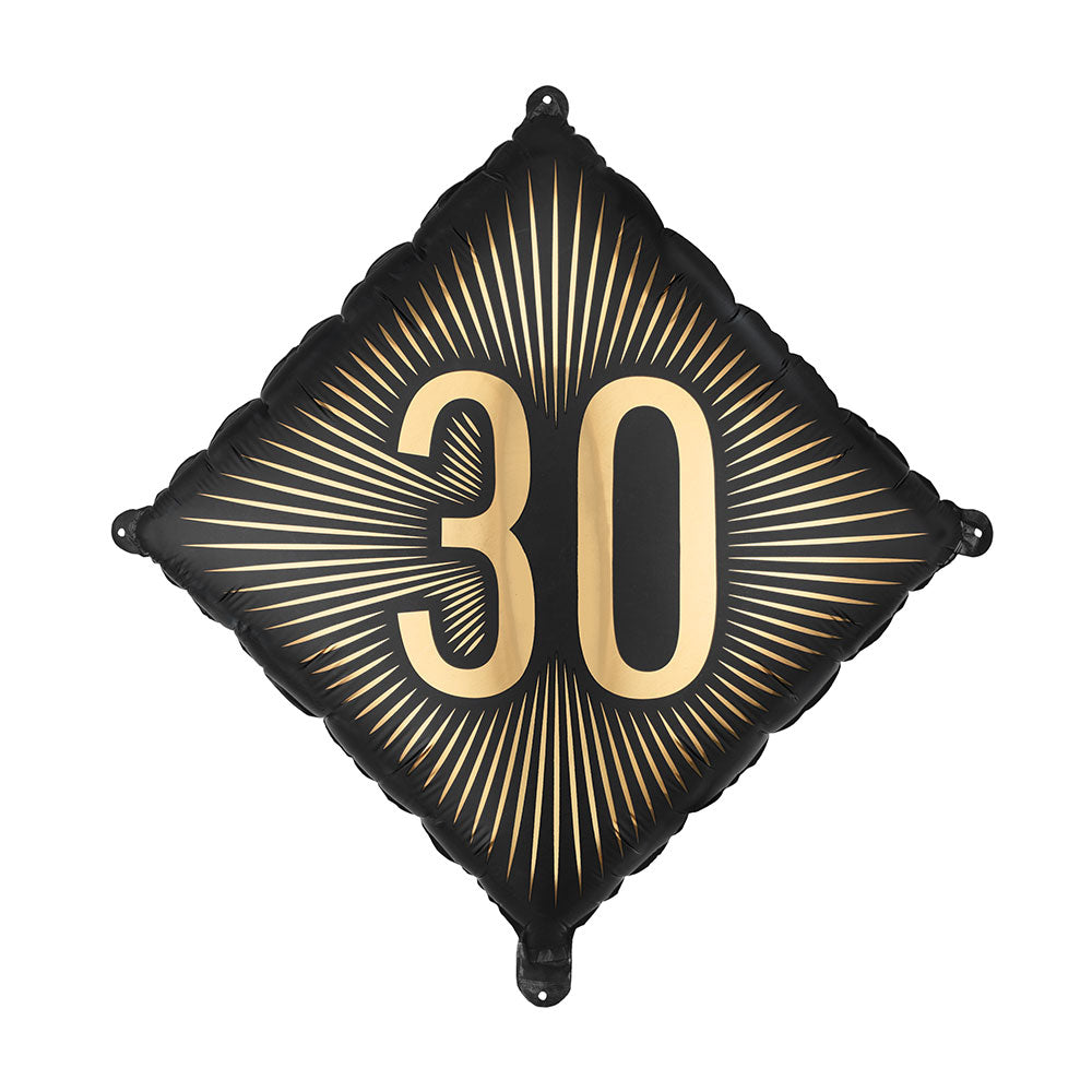 Black & Gold 30 Foil Balloon