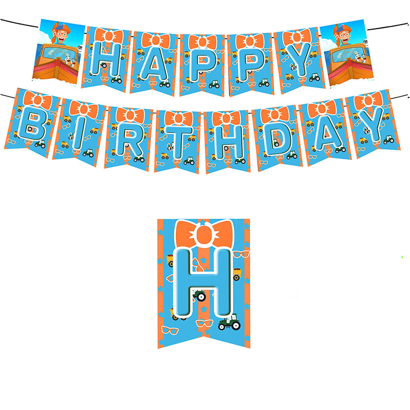 Blippi Happy Birthday Banner