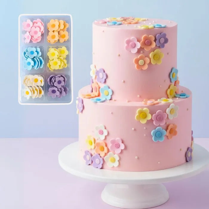 Small Blossoms Sugar Icing Decorations 60pk