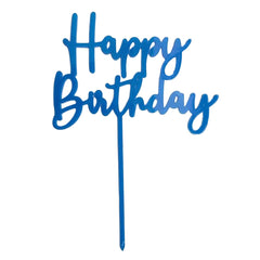 Blue Happy Birthday Acrylic Cake Topper
