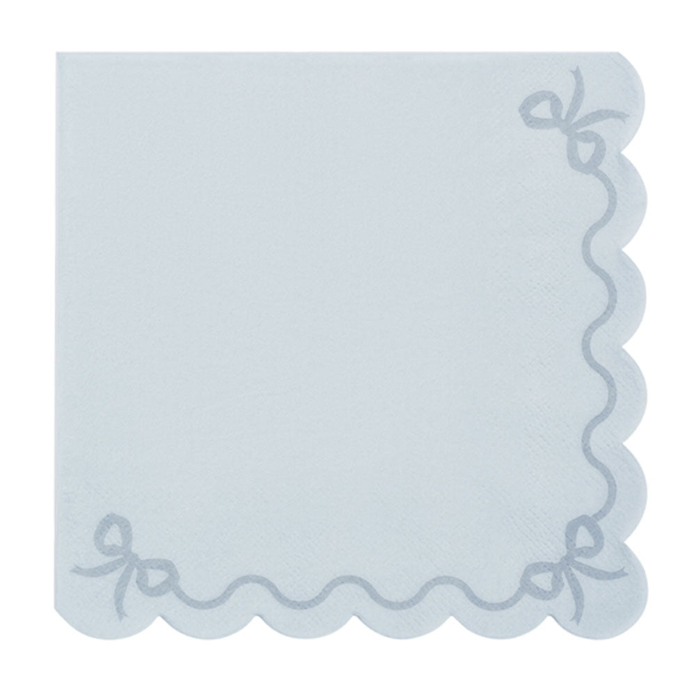 Misty Blue Ruffled Napkins 12pk