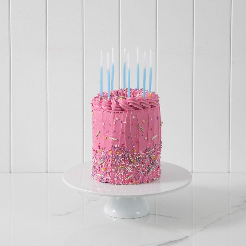 Tall Blue Ombre Candles 12pk