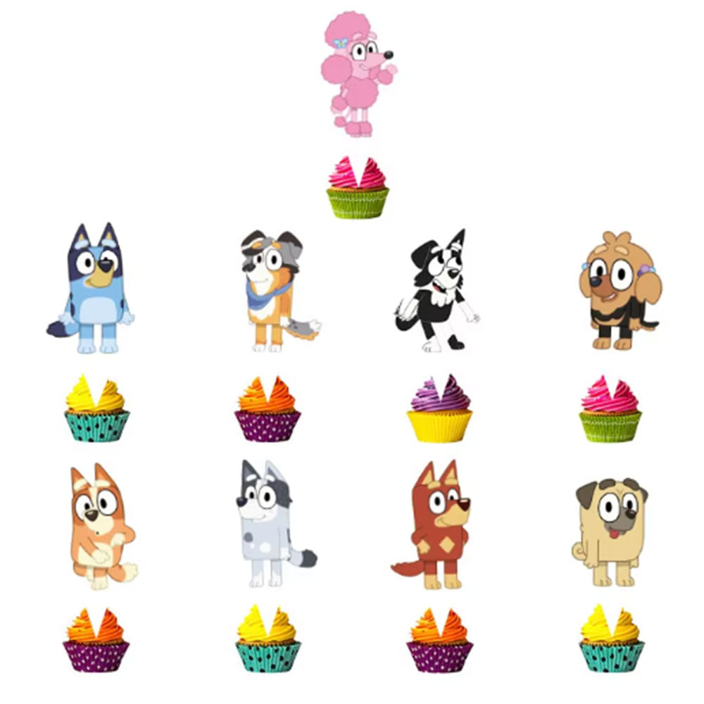 Bluey Cupcake Toppers 24pk