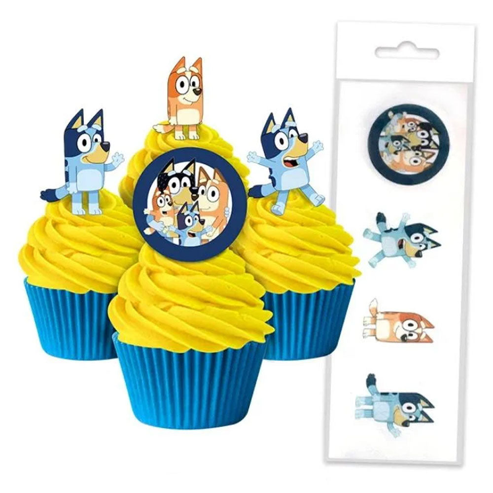 Bluey Edible Wafer Cupcake Toppers 16pk