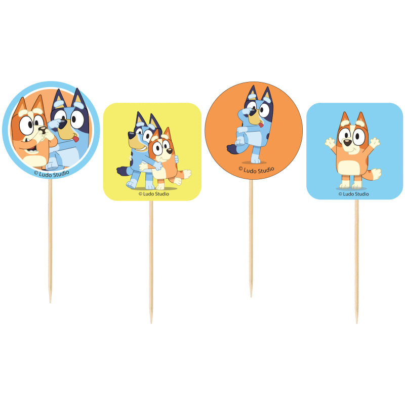 Bluey Cupcake Picks 24pk