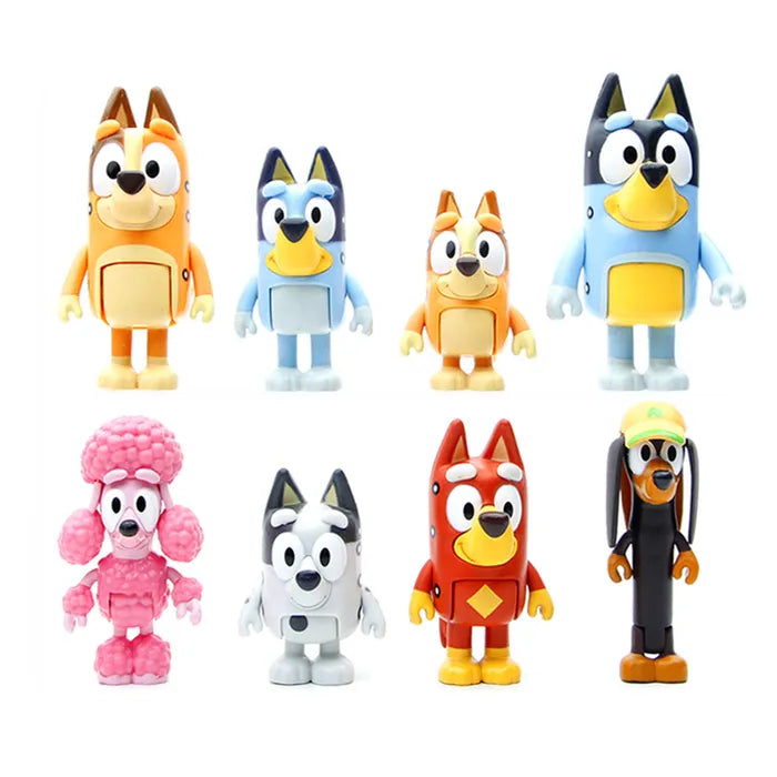 Bluey Figurine Cake Toppers 8pk