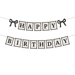 Bows Happy Birthday Banner