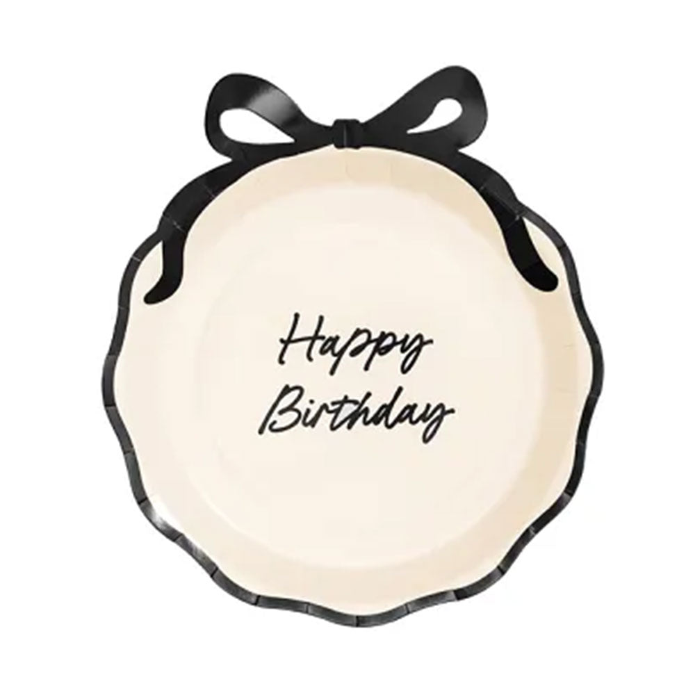 Happy Birthday Bow Plates 6pk