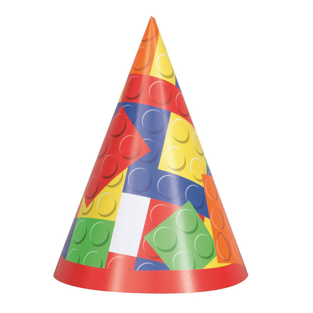 Building Blocks Party Hats 8pk
