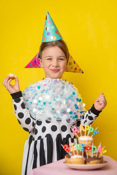 Colourful Dot Party Hats 6pk
