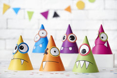Monster Party Hats 6pk