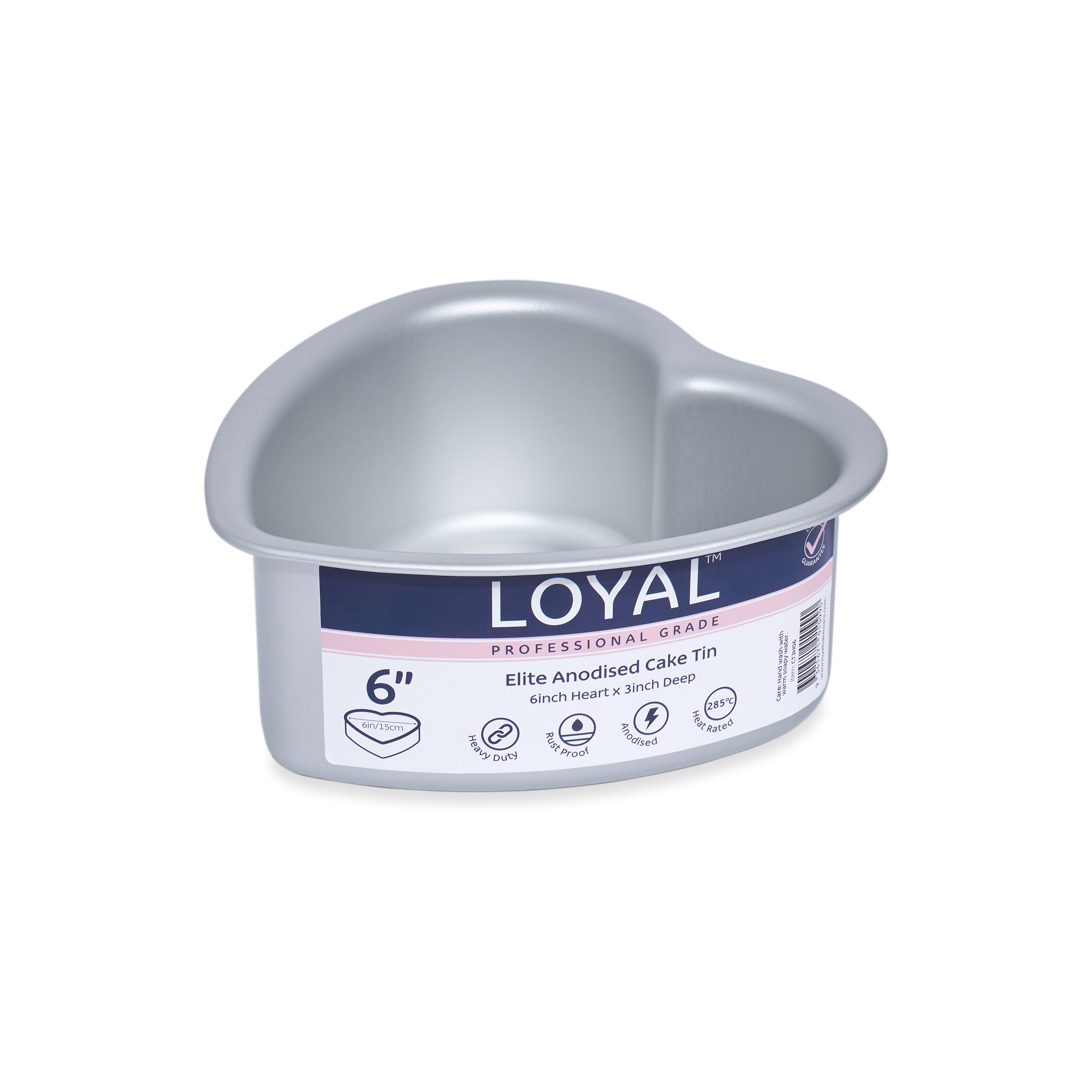 LOYAL Heart Cake Tin 6" x 3" (15cm x 7.5cm)