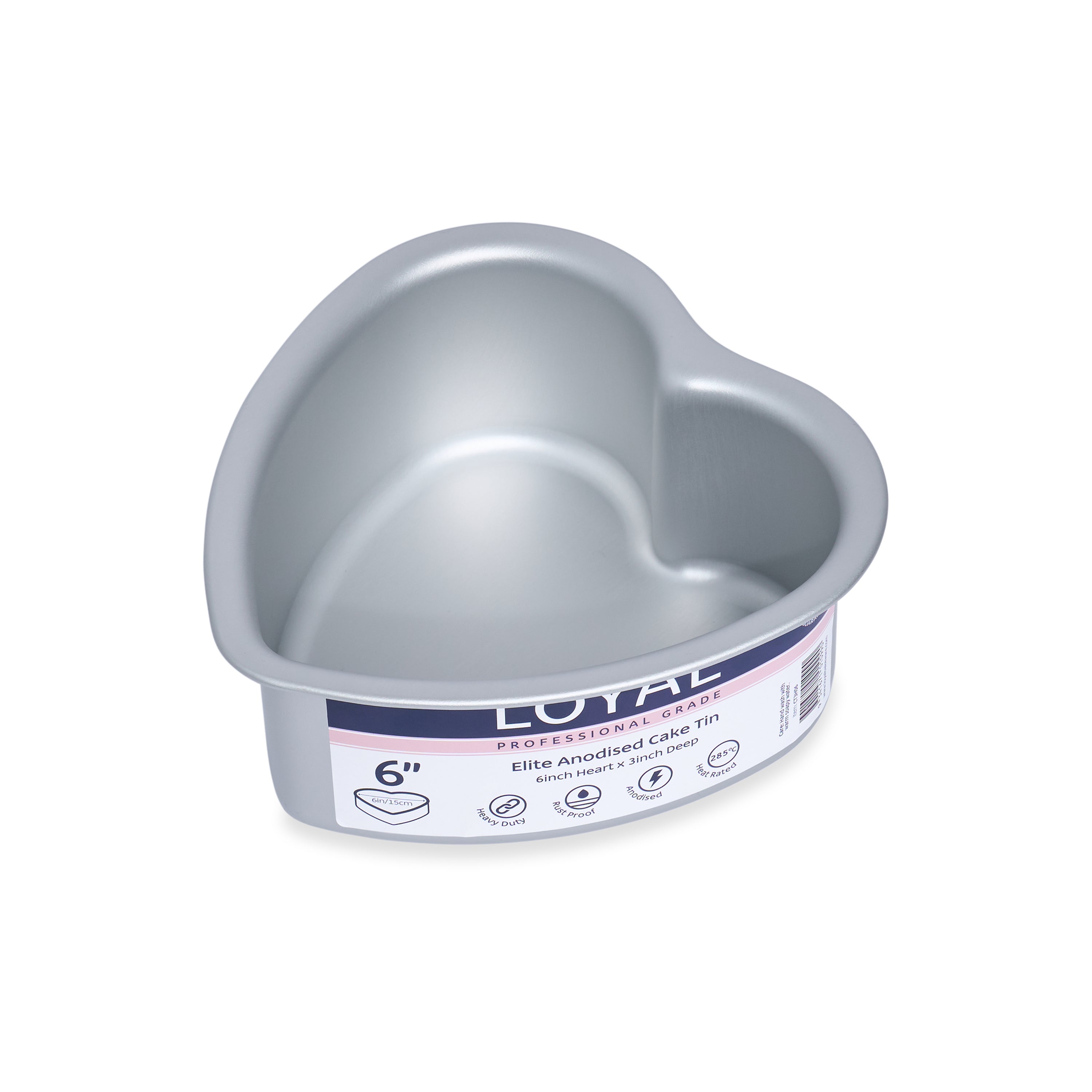 LOYAL Heart Cake Tin 6" x 3" (15cm x 7.5cm)