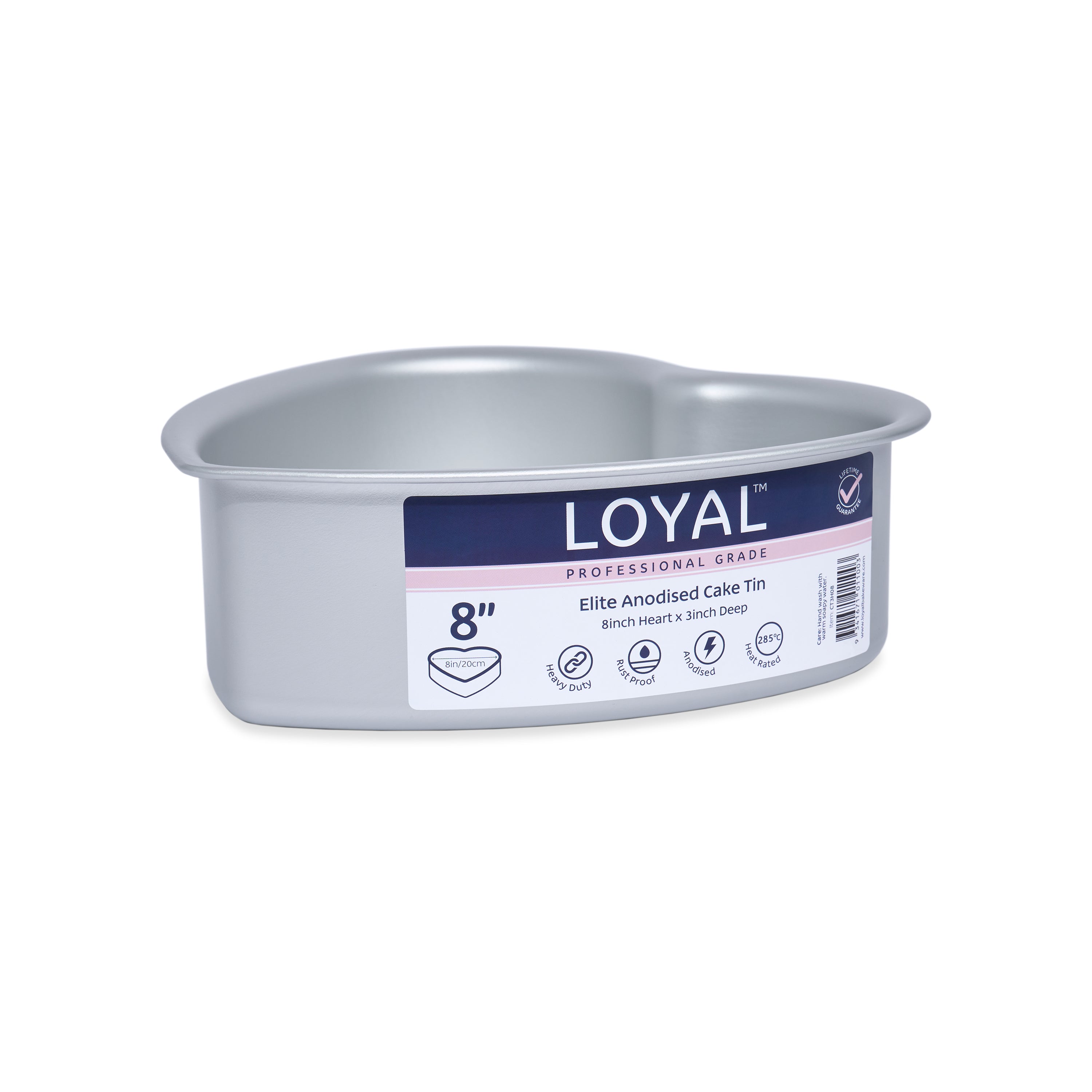 LOYAL Heart Cake Tin 8" x 3" (20cm x 7.5cm)