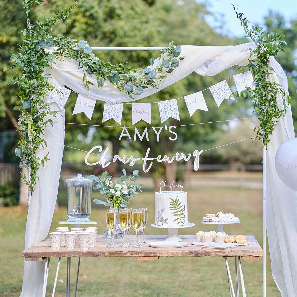 White & Green Botanical Cups 8pk