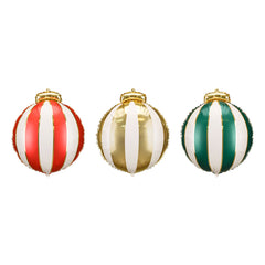 Christmas Bauble Foil Balloons 3pk
