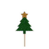 Christmas Tree Glitter Cupcake Topper 12pk